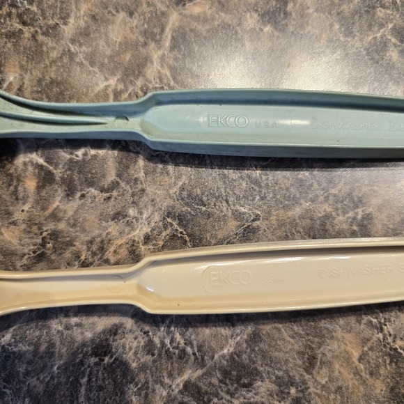 2 Vintage ECKO Slotted Serving Spoons Plastic Nylon Kitchen Utensil 11" - Picture 4 of 5